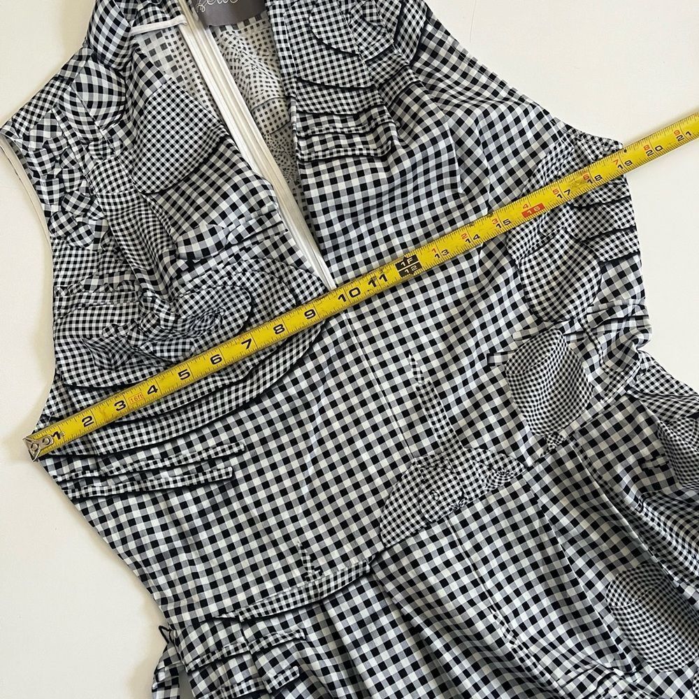 LELA ROSE
Abstract-Print V-Neck Belted Dress 12 - Picture 4 of 12